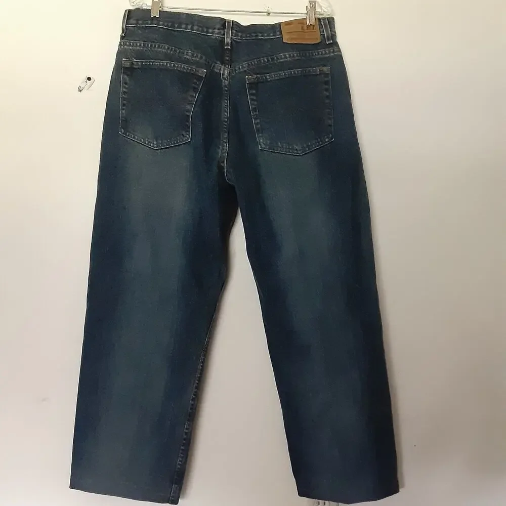 Mens The Original LEI Blue Denim Jeans Size 38x32 Distressed READ